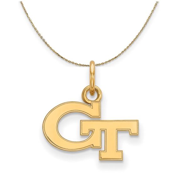 14k Yellow Gold Georgia Technology X-Small 'GT' Necklace - 30 In